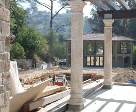 hand carved reclaimed limestone columns pergola gazebo canada usa america mexico france canne saint tropez united kingdom