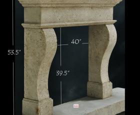 french limestone fireplace mantle canada