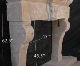 antique reclaimed french limestone fireplace mantel canada