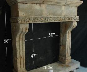 antique reclaimed french limestone fireplace mantel canada