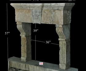 antique reclaimed french limestone fireplace mantel vancoover canada