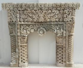 antique reclaimed marble fireplace mantel ontario canada